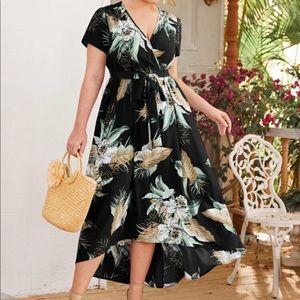 Floral high-low dress